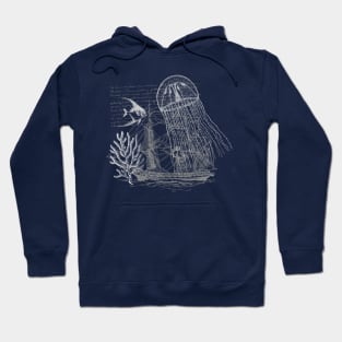 Vintage, Steampunk Jellyfish Hoodie